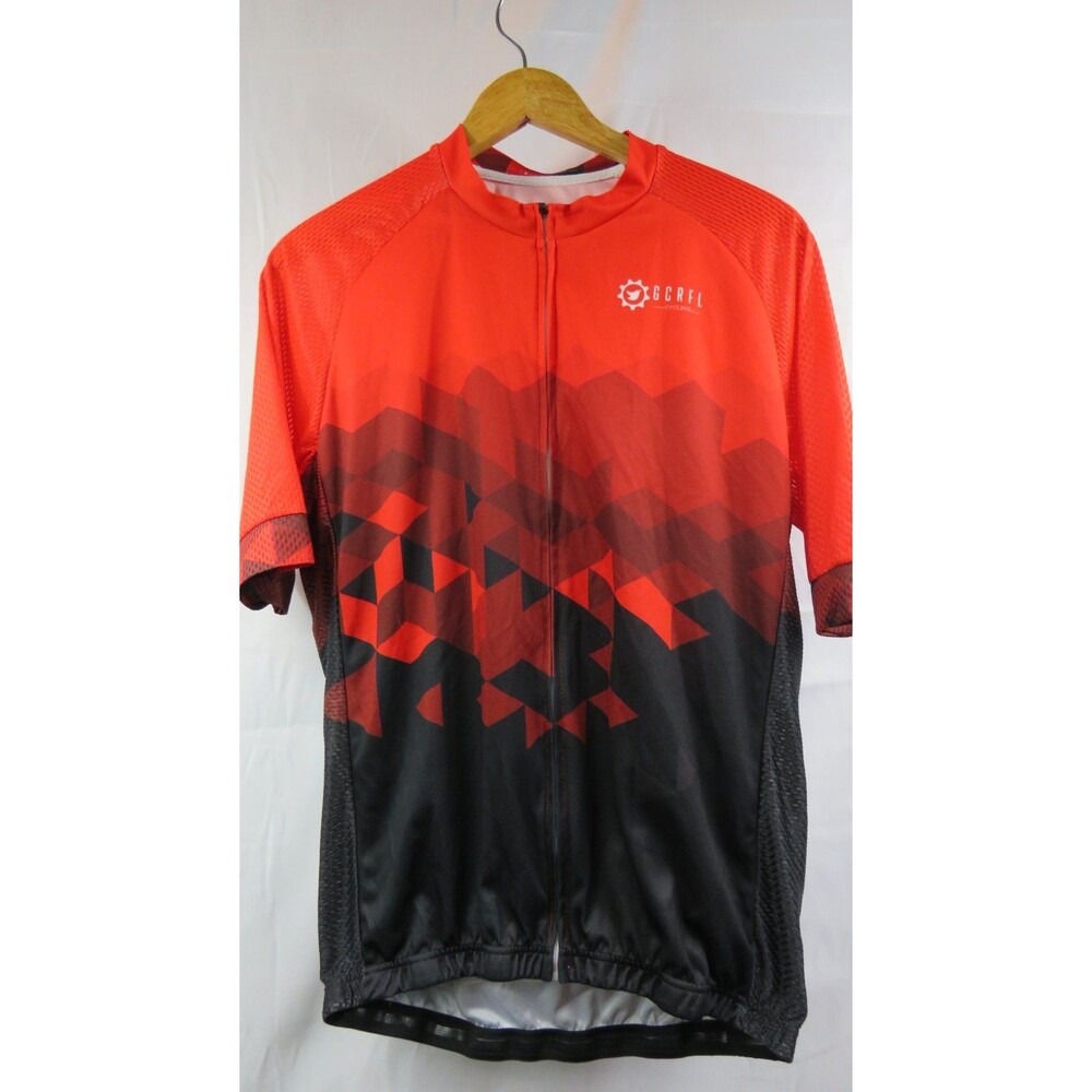 GCRFL Performance Cycling Jersey Men’s Size Large Red Black Elite